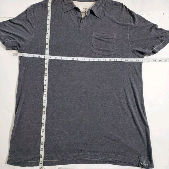 Prana Polo Shirt Size XL Gray Short Sleeve Outdoor Casual Pocket Mens - Picture 6 of 10